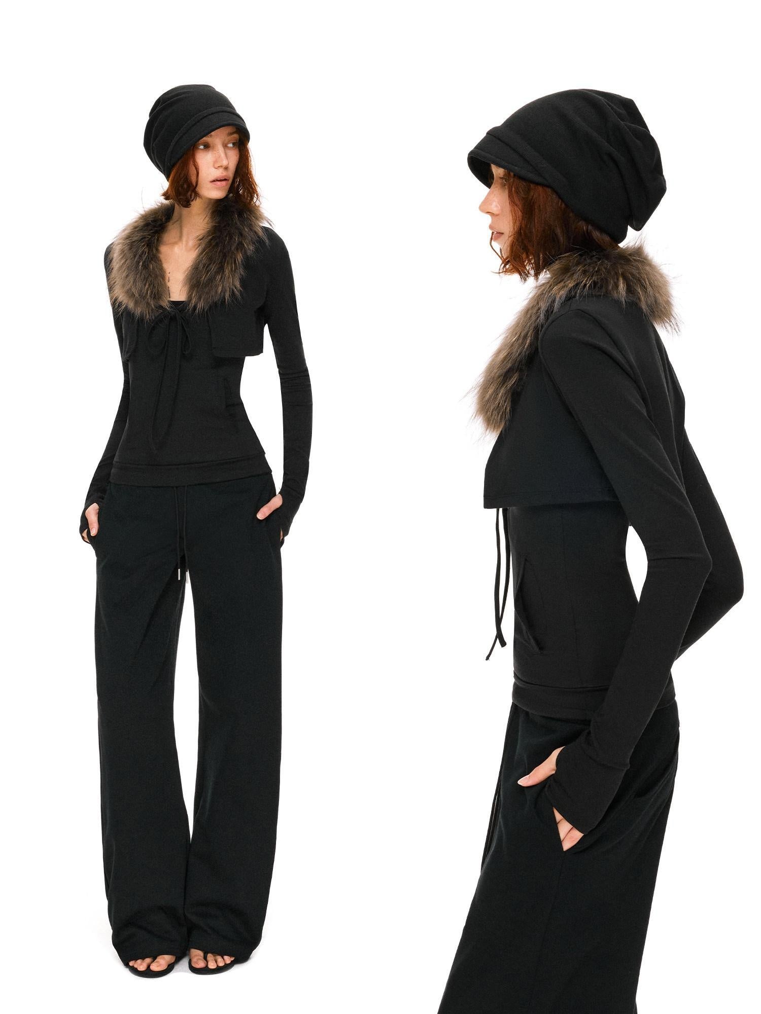 kvkv Soft Cotton Slim Fit Casual Cropped Cardigan Long Sleeve Womens Black Jacket