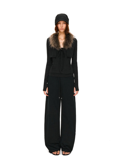 kvkv Soft Cotton Slim Fit Casual Cropped Cardigan Long Sleeve Womens Black Jacket