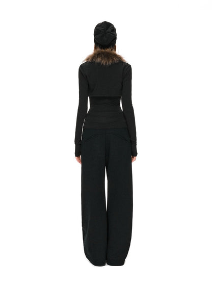 kvkv Soft Cotton Slim Fit Casual Cropped Cardigan Long Sleeve Womens Black Jacket