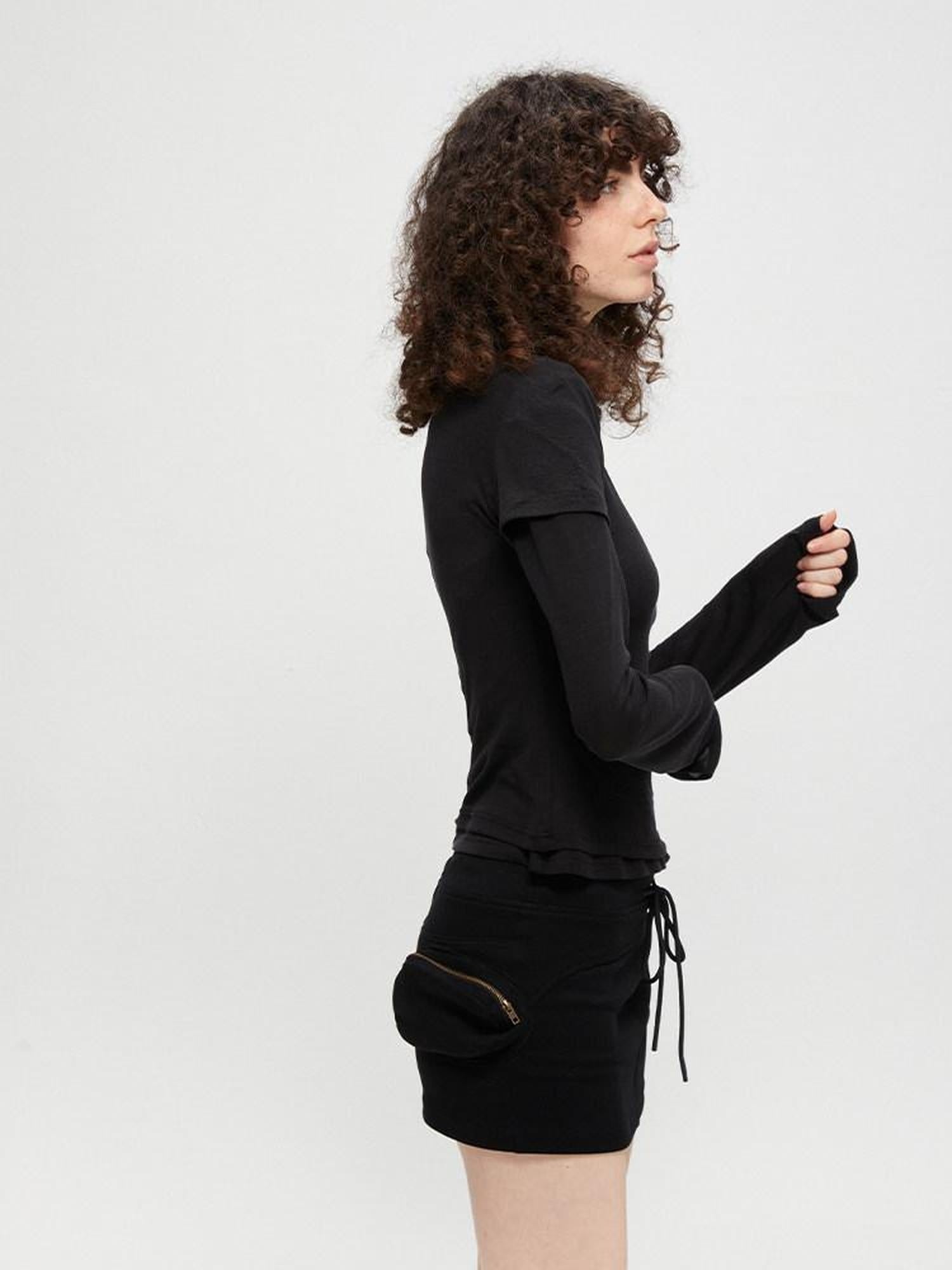 kvkv Soft Lyocell Stretch Crew Neck Long Sleeve Office Regular Fit T-Shirt