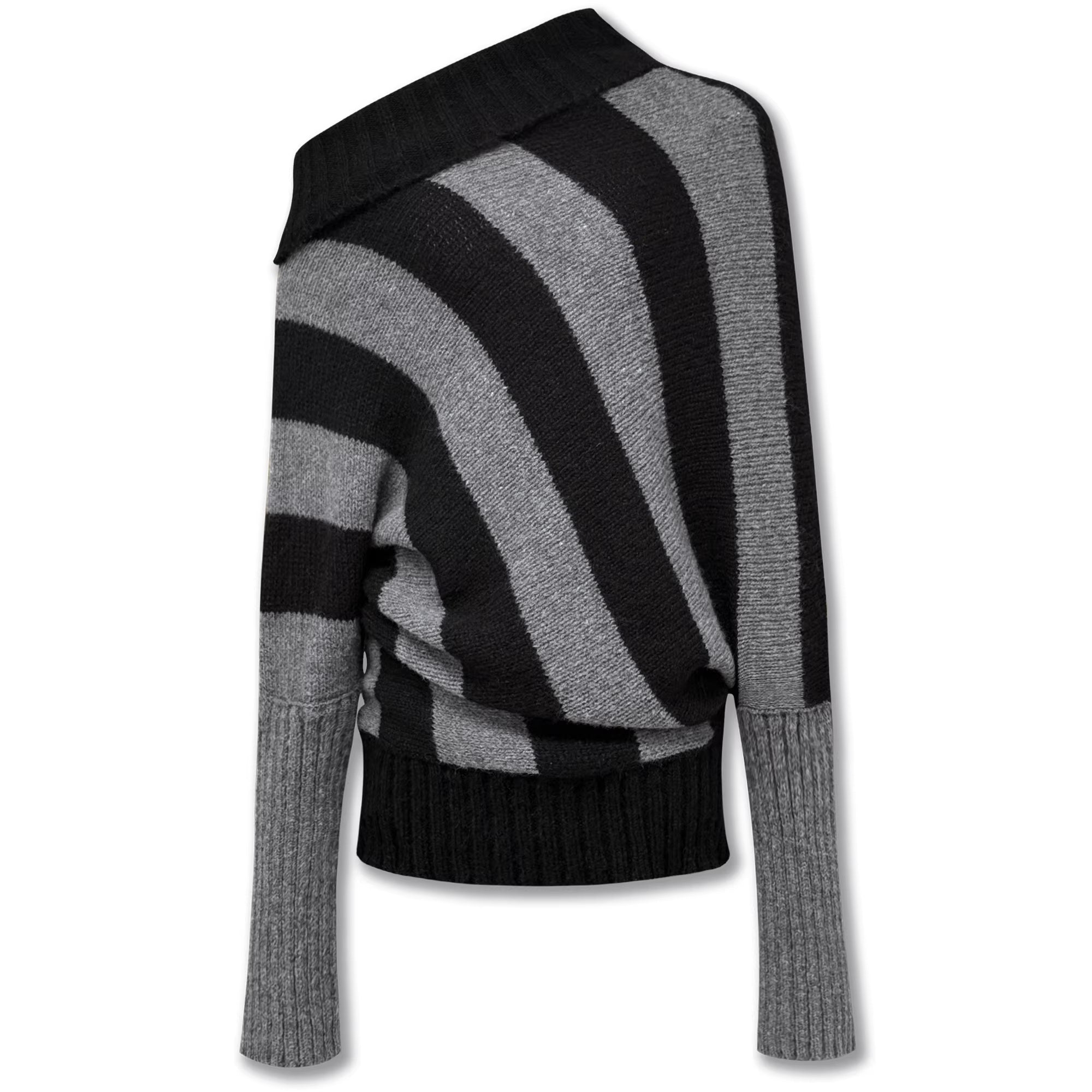 kvkv_Soft_Mohair_Blend_Vintage_One_Shoulder_Batwing_Long_Sleeve_Striped_Women_Sweater_MISSTT