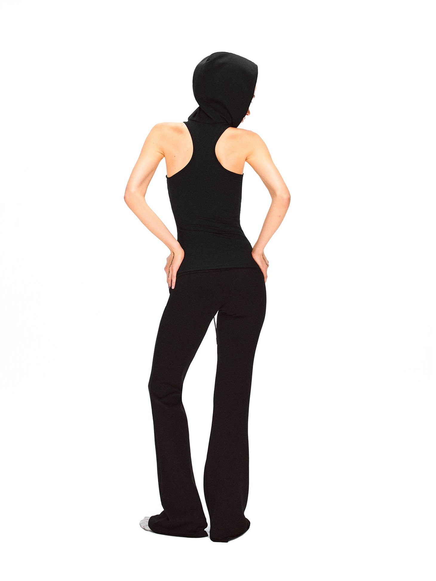 kvkv Soft Touch Hooded Racerback Waist Cinch Zipper Women&