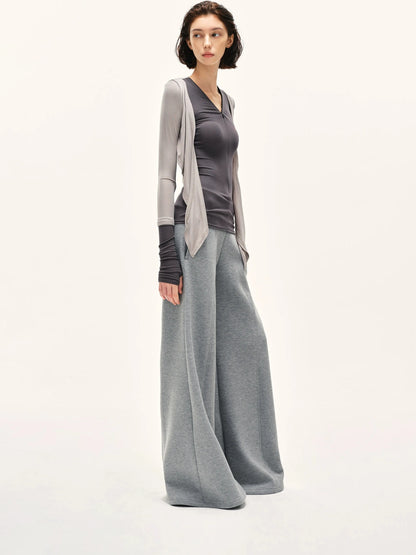 kvkv Soft Touch Modal Bow Tie Yoga Zip Top