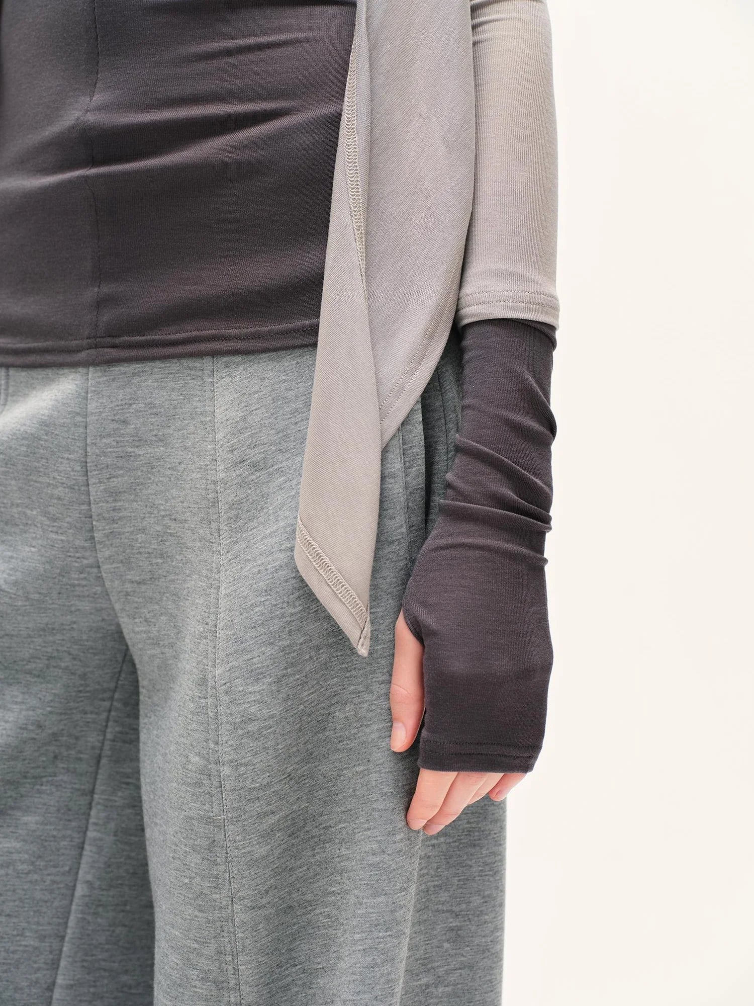 kvkv Soft Touch Modal Bow Tie Yoga Zip Top