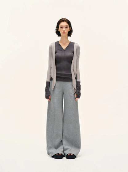 kvkv Soft Touch Modal Bow Tie Yoga Zip Top