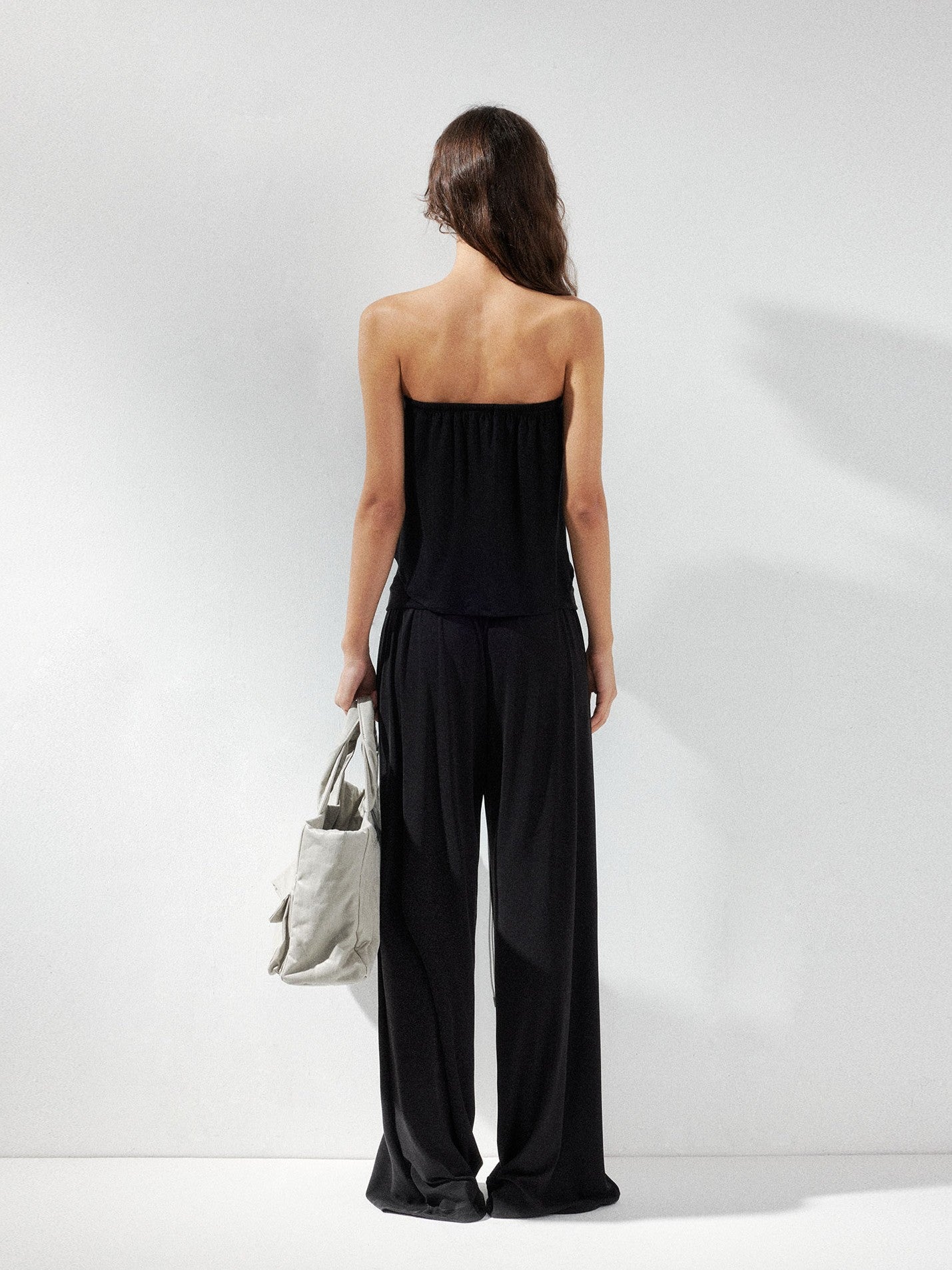kvkv Solid Two Way Drawstring Cropped Loose Women&