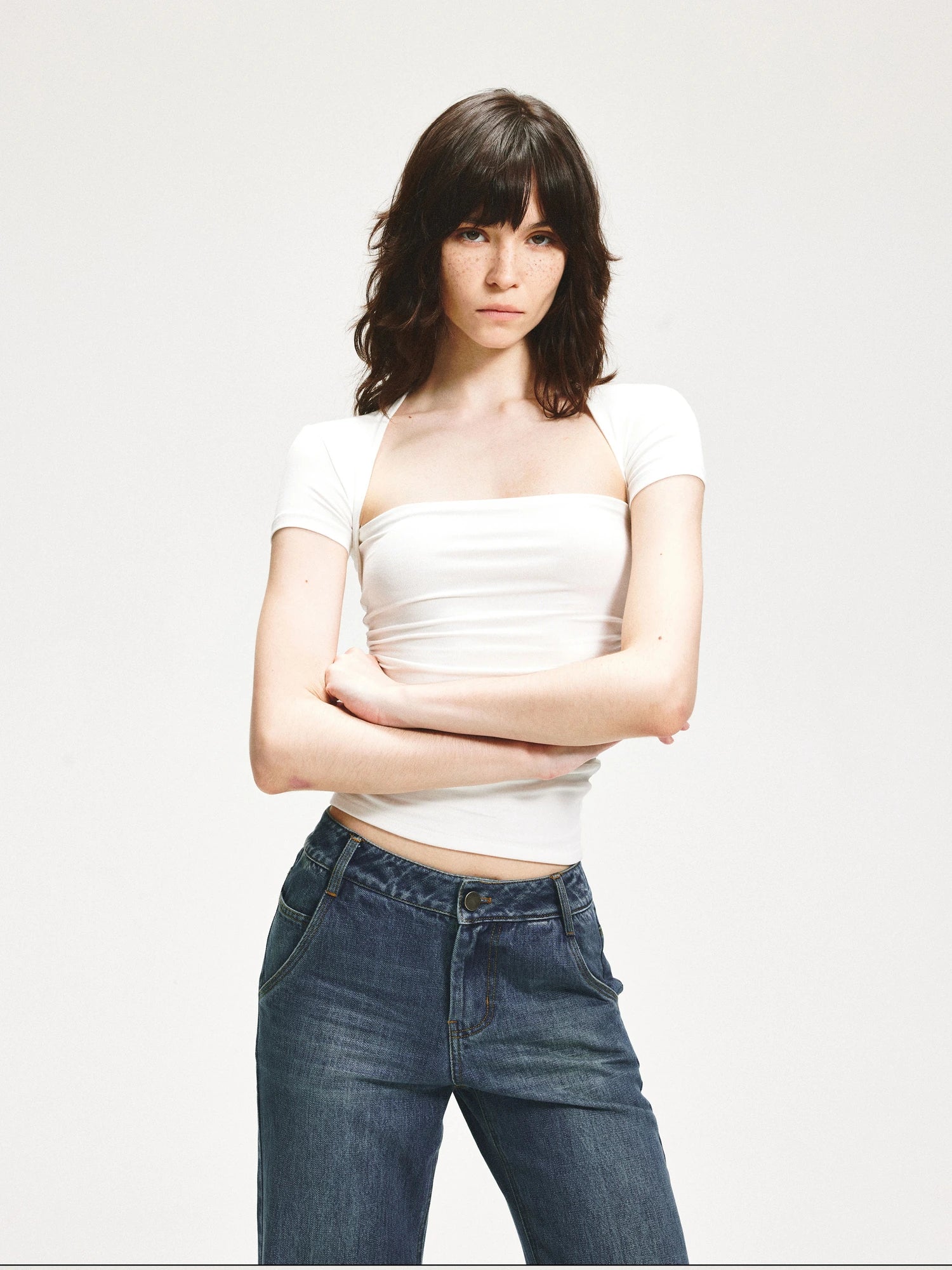kvkv Square Neck Slim Fit T-shirt