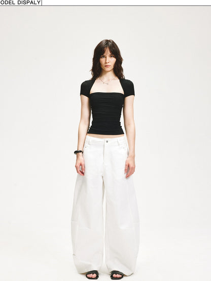 kvkv Square Neck Slim Fit T-shirt