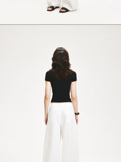 kvkv Square Neck Slim Fit T-shirt