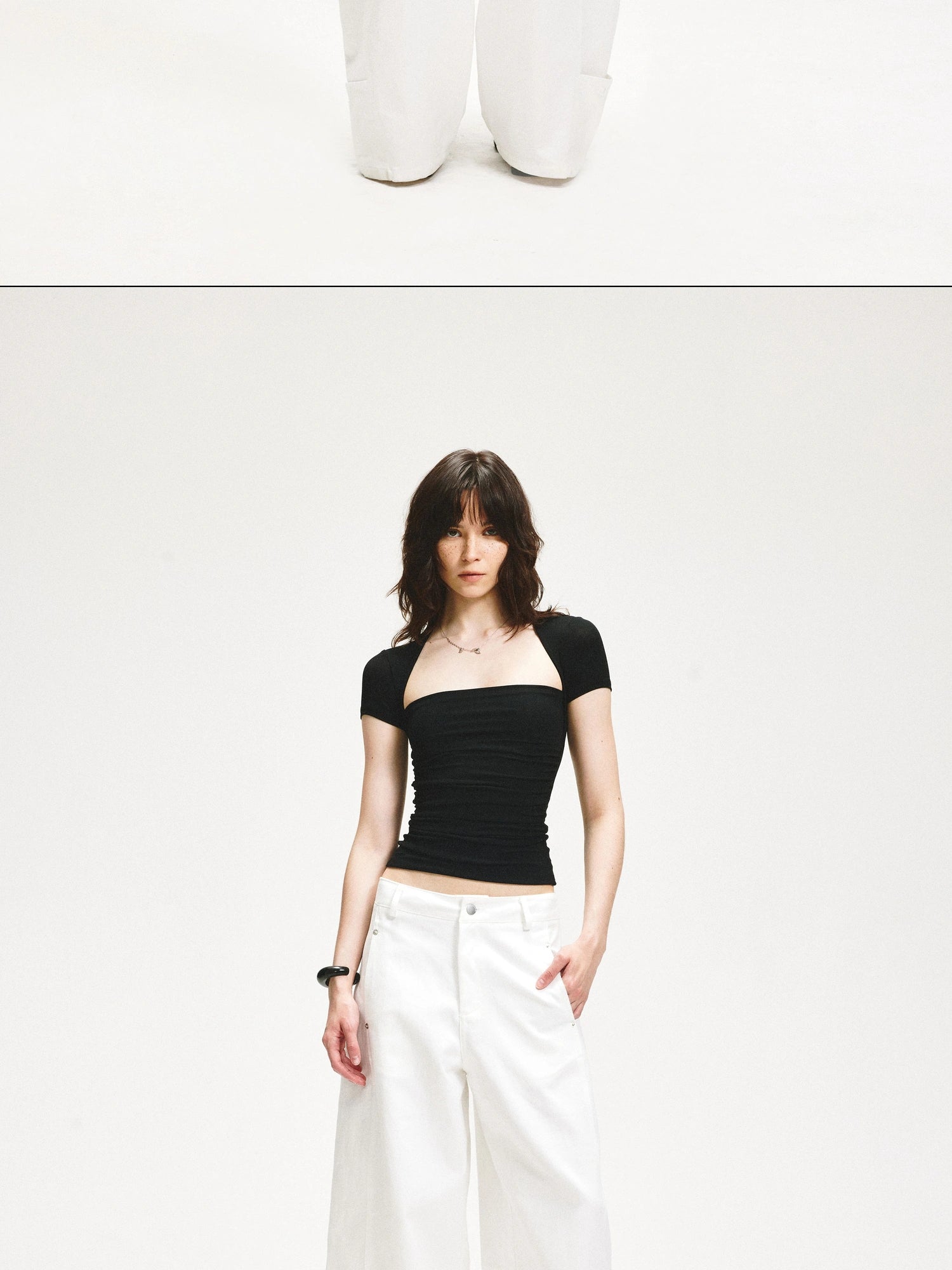 kvkv Square Neck Slim Fit T-shirt