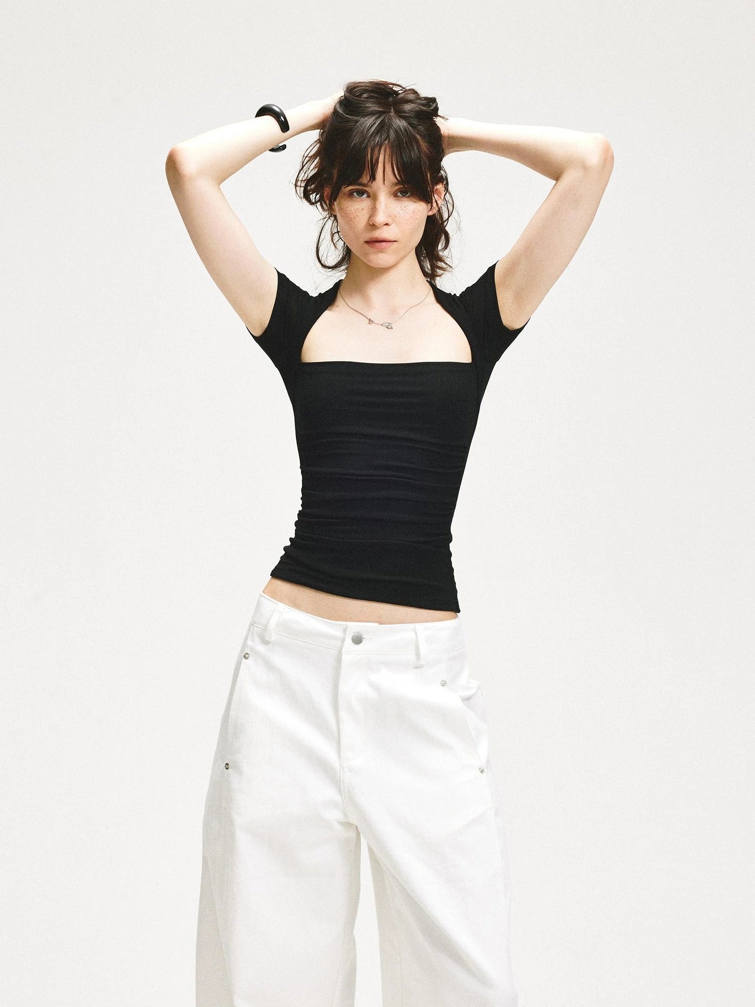 kvkv Square Neck Slim Fit T-shirt
