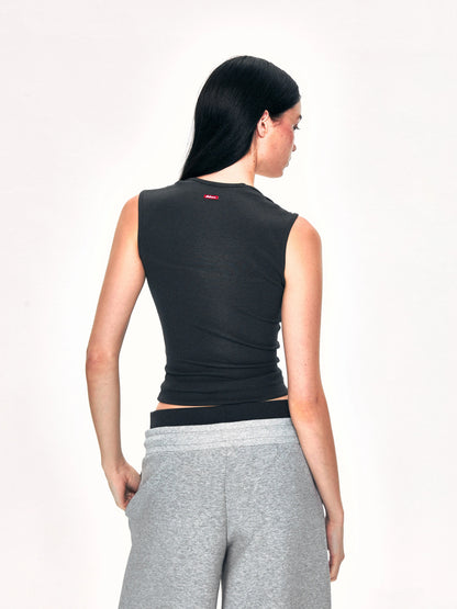 Square Neck Wide Strap Vest
