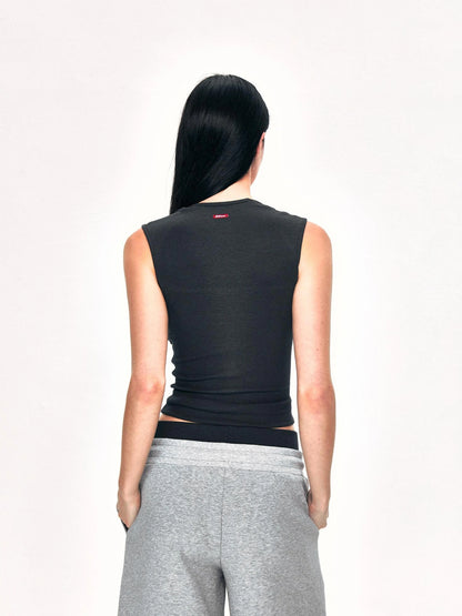 Square Neck Wide Strap Vest