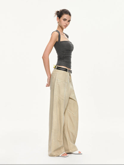 kvkv Strappy Square Neck Fitted Tank Top
