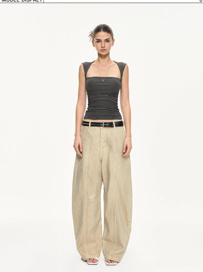 kvkv Strappy Square Neck Fitted Tank Top