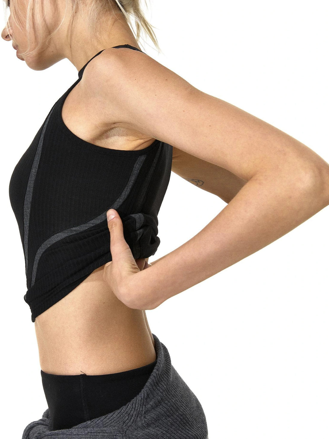 kvkv Strappy Yoga Tank Top V-neck T-shirt Long Sleeve