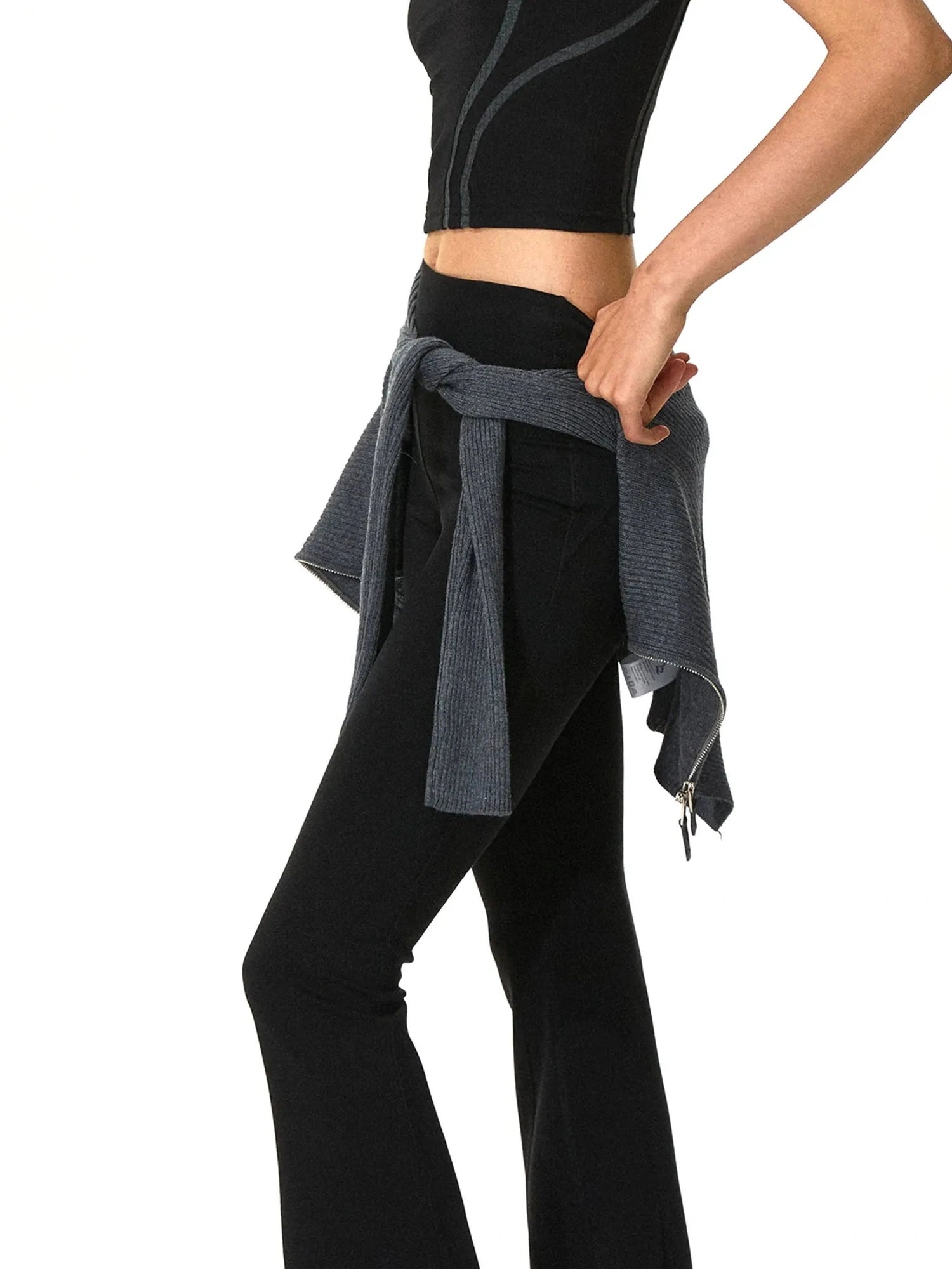 kvkv Strappy Yoga Tank Top V-neck T-shirt Long Sleeve