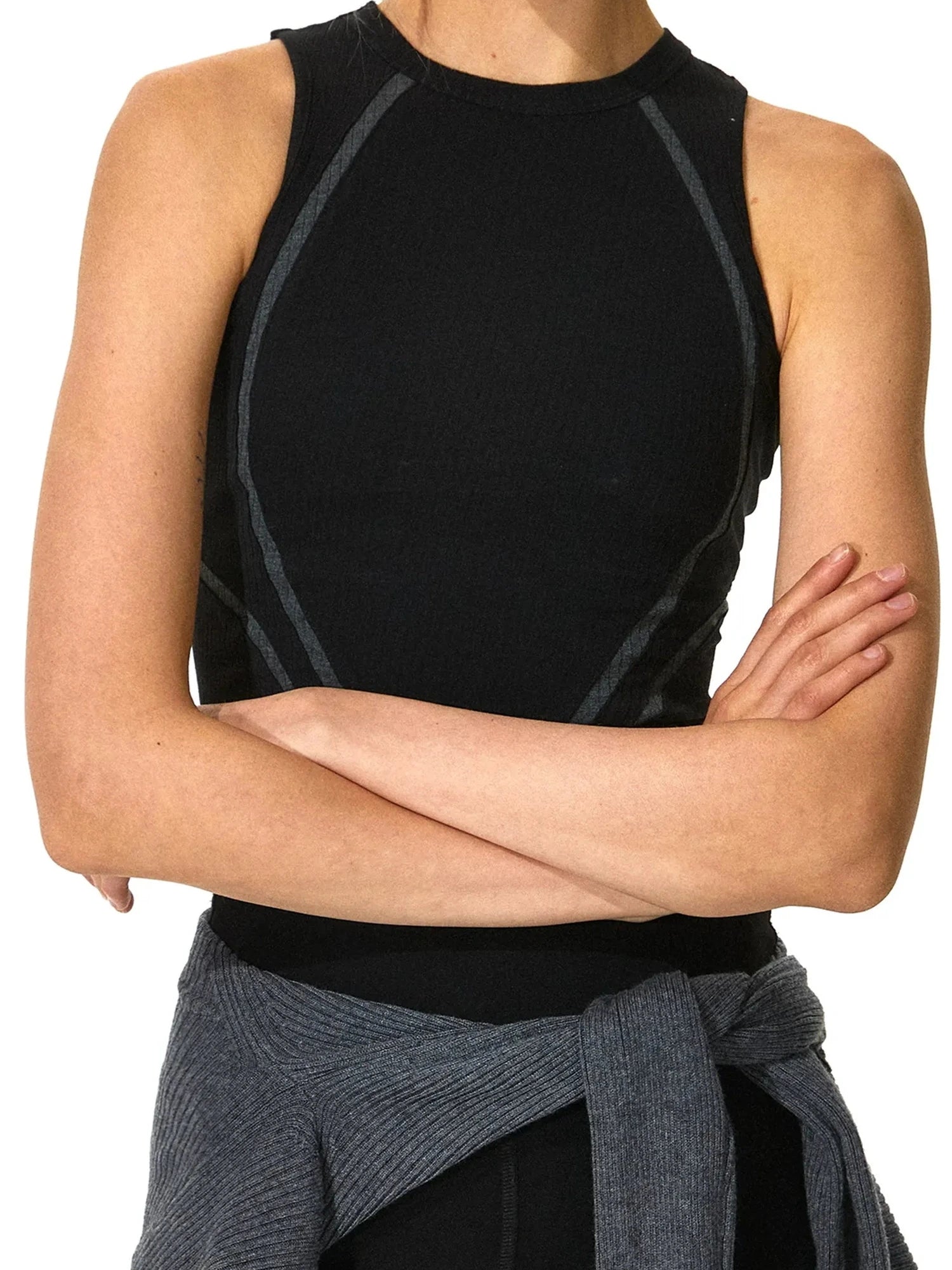 kvkv Strappy Yoga Tank Top V-neck T-shirt Long Sleeve