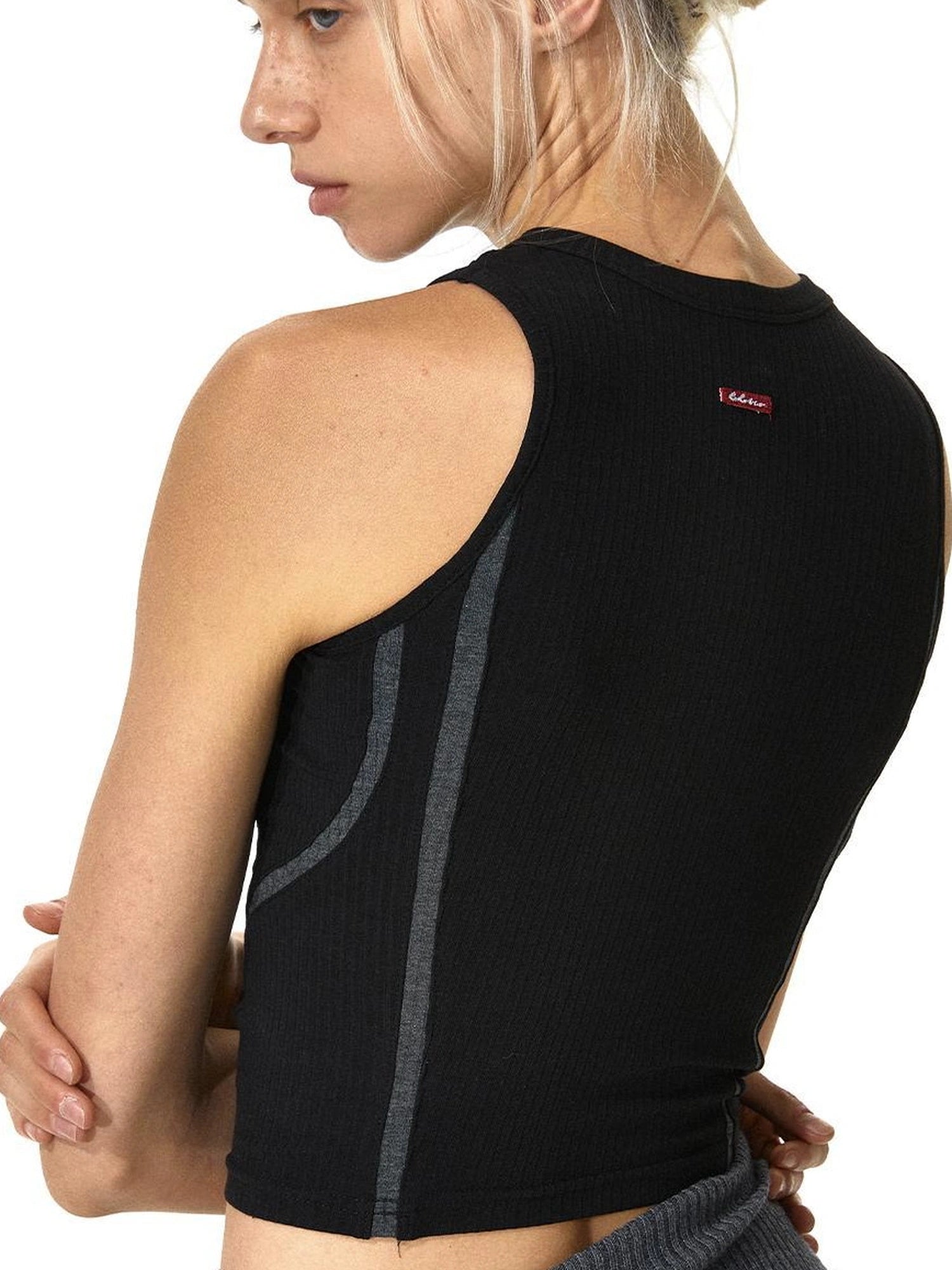 kvkv Strappy Yoga Tank Top V-neck T-shirt Long Sleeve