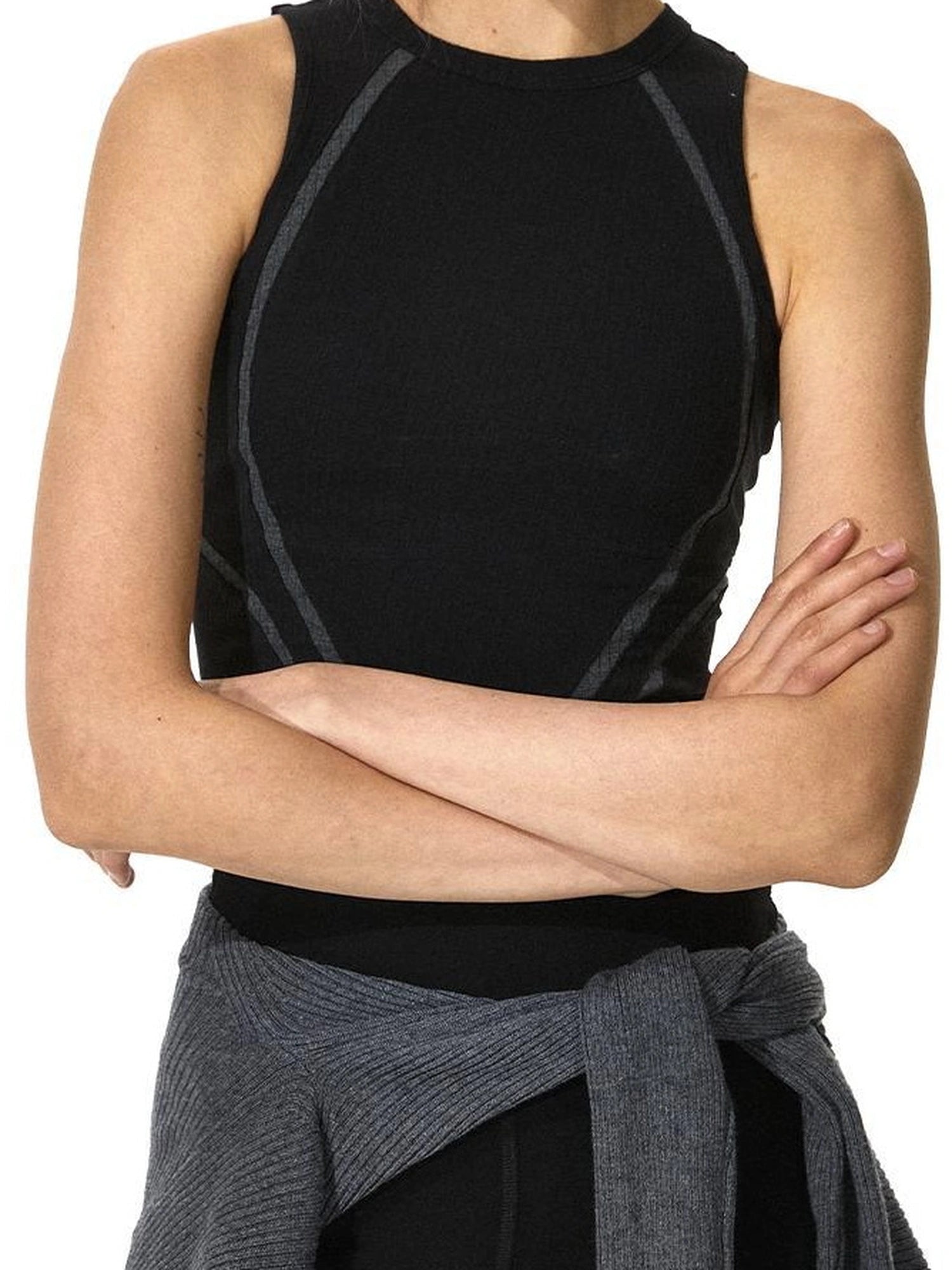 kvkv Strappy Yoga Tank Top V-neck T-shirt Long Sleeve