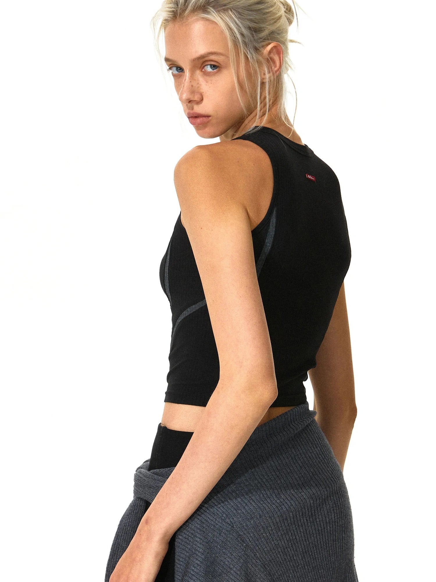 kvkv Strappy Yoga Tank Top V-neck T-shirt Long Sleeve