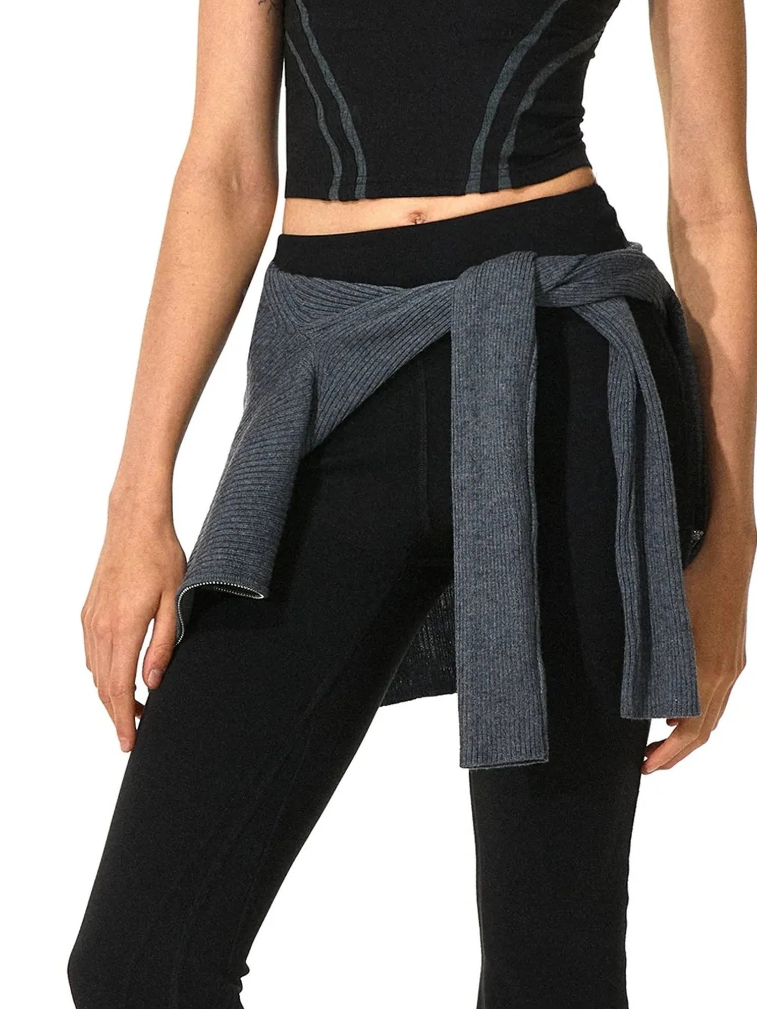 kvkv Strappy Yoga Tank Top V-neck T-shirt Long Sleeve