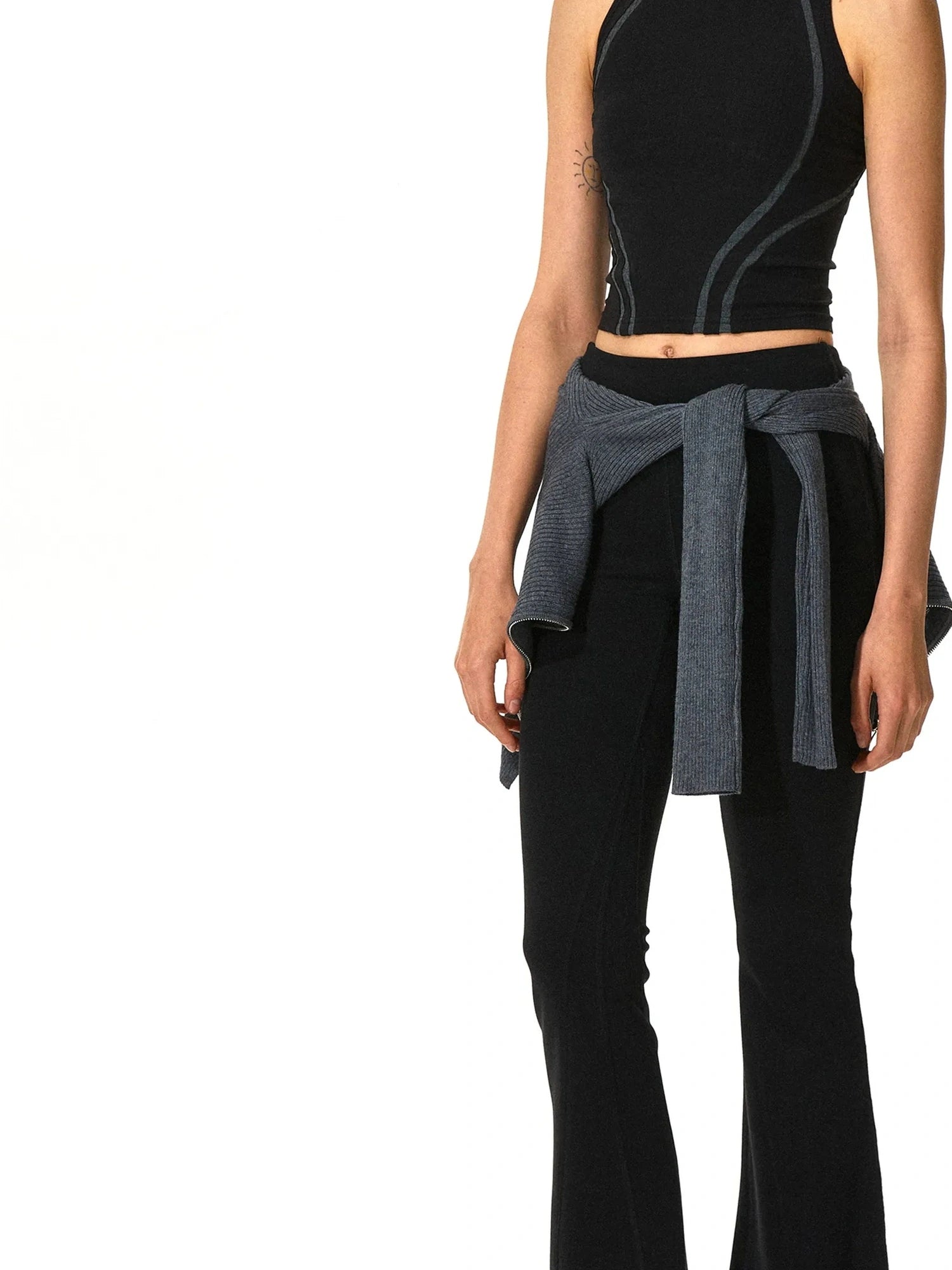 kvkv Strappy Yoga Tank Top V-neck T-shirt Long Sleeve