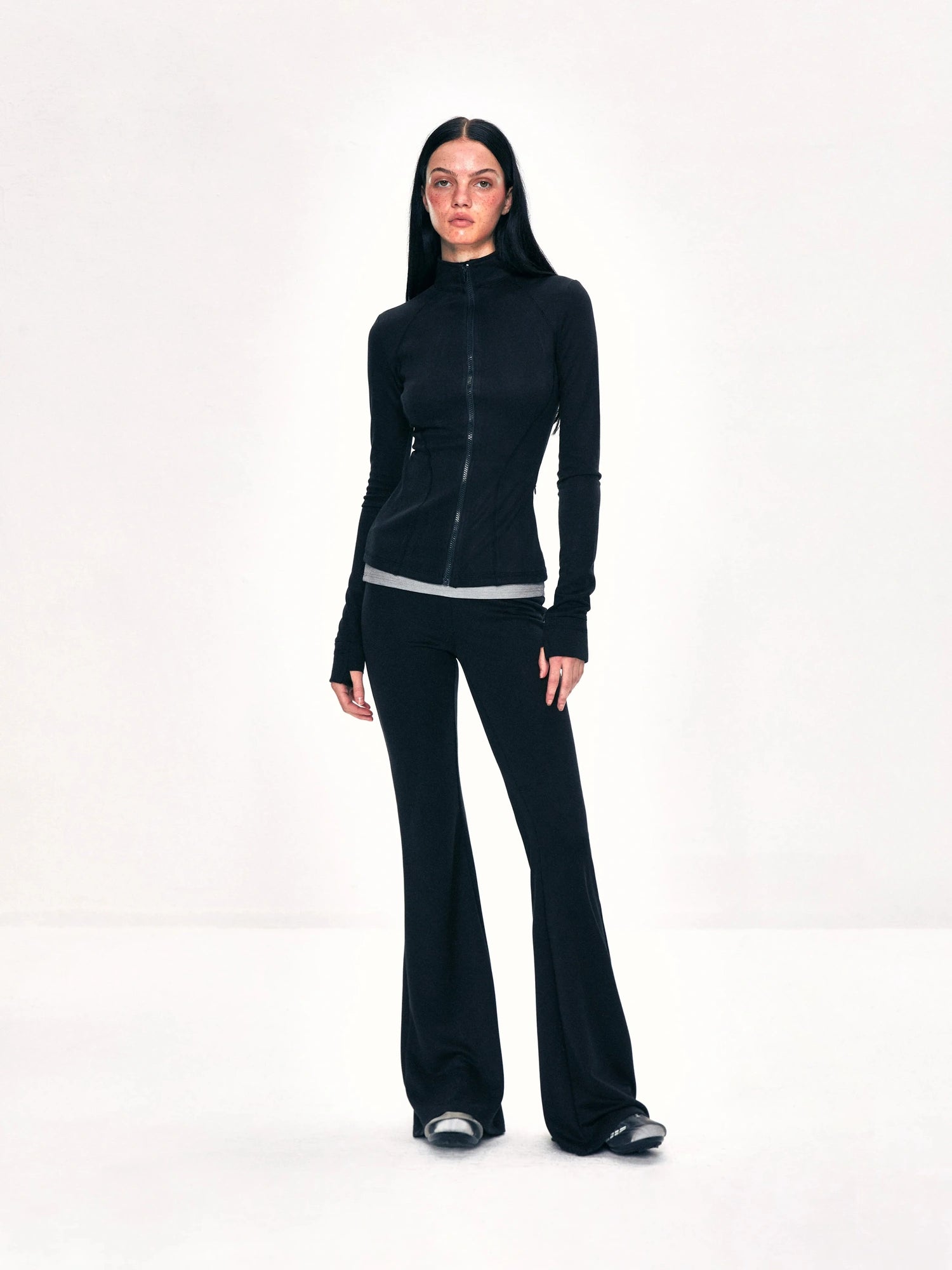 kvkv Stretch Flared Yoga Pants With Contrast Panels