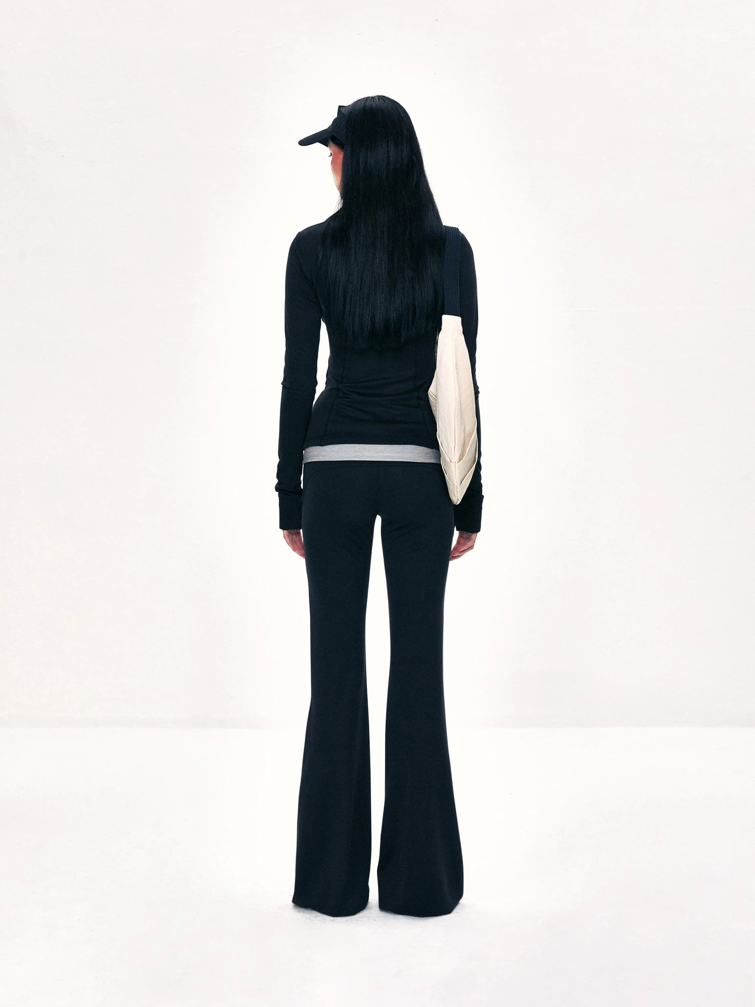 kvkv Stretch Flared Yoga Pants With Contrast Panels