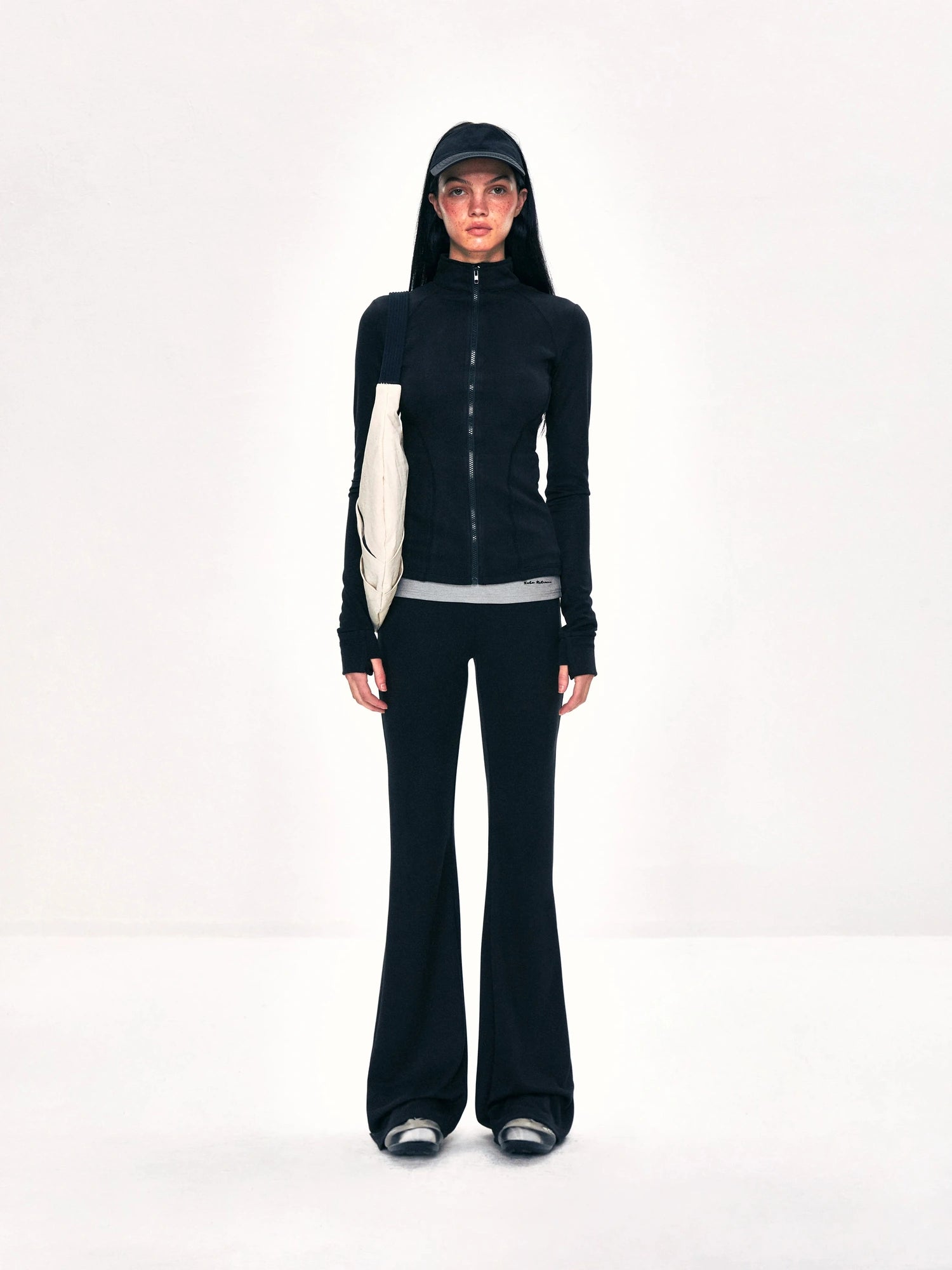 kvkv Stretch Flared Yoga Pants With Contrast Panels