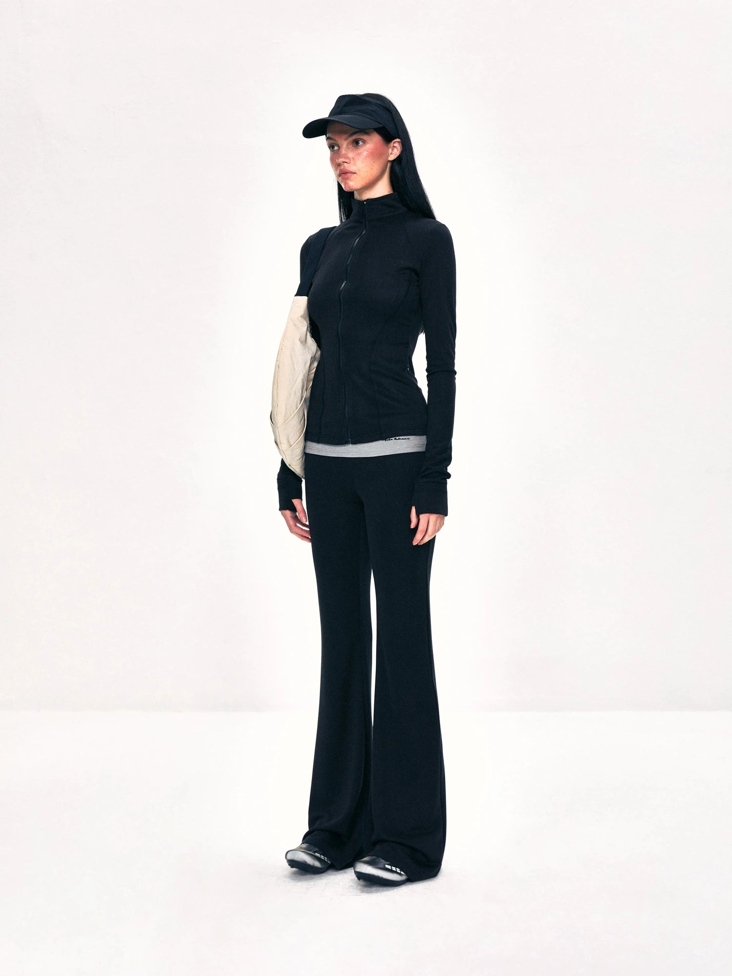 kvkv Stretch Flared Yoga Pants With Contrast Panels