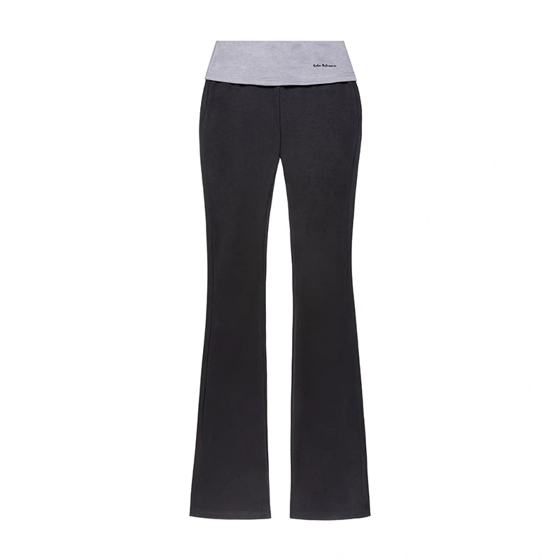 kvkv_Stretch_Flared_Yoga_Pants_With_Contrast_Panels_MISSTT