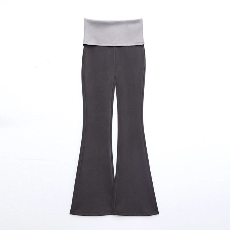 kvkv_Stretch_Flared_Yoga_Pants_With_Contrast_Panels_MISSTT