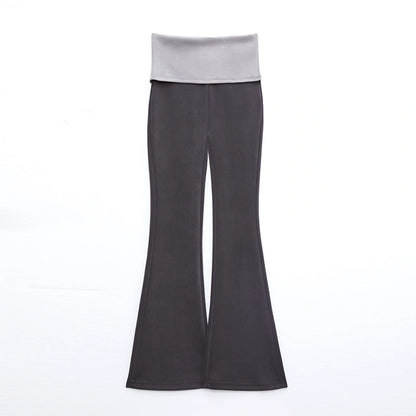 kvkv_Stretch_Flared_Yoga_Pants_With_Contrast_Panels_MISSTT