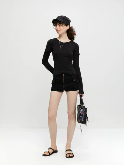 kvkv Stretch Zip Up Denim Skort