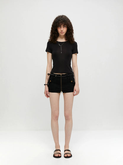 kvkv Stretch Zip Up Denim Skort