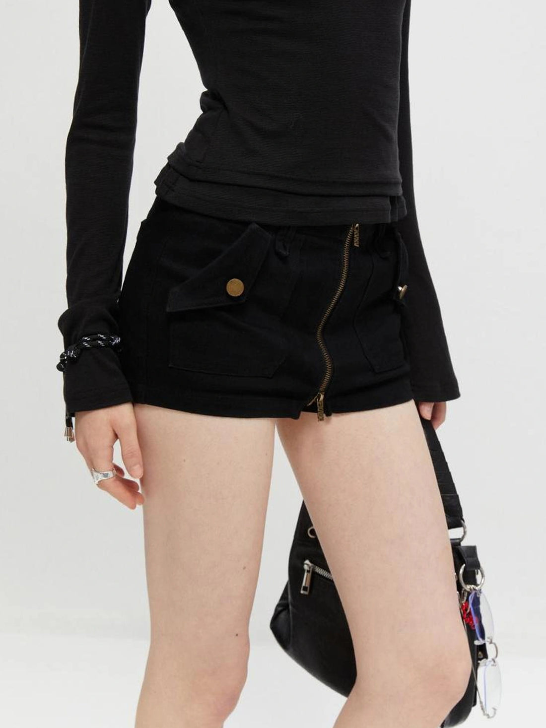 kvkv Stretch Zip Up Denim Skort