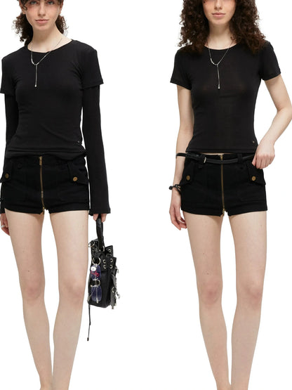 kvkv Stretch Zip Up Denim Skort