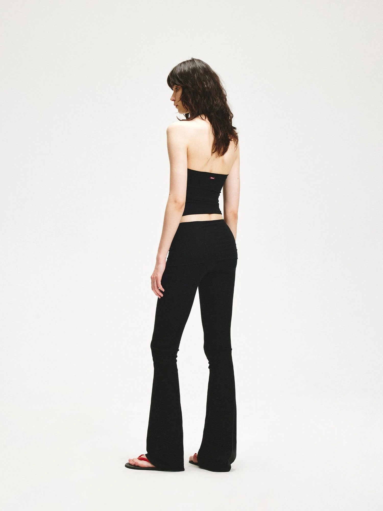 KVKV Yoga Clothing Brand - Stretchy Black Flared Waistband Yoga Pants
