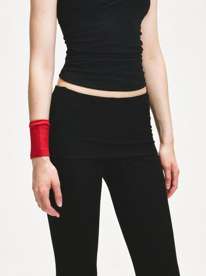 KVKV Yoga Clothing Brand - Stretchy Black Flared Waistband Yoga Pants