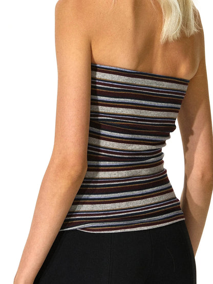 kvkv Stretchy Striped Bandeau Top