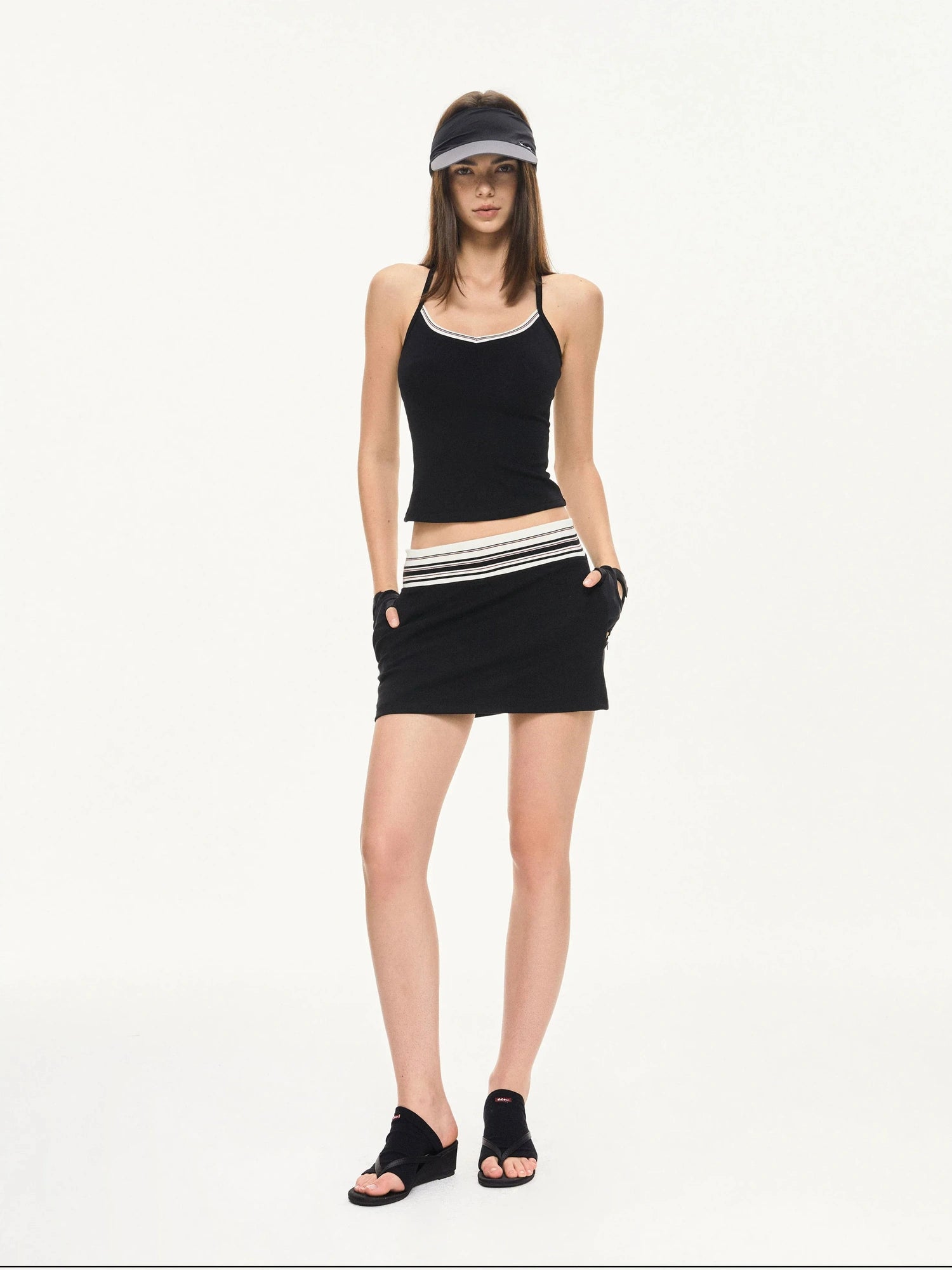 KVKV Yoga Clothing Brand - Stripe Fit Athletic Skirt