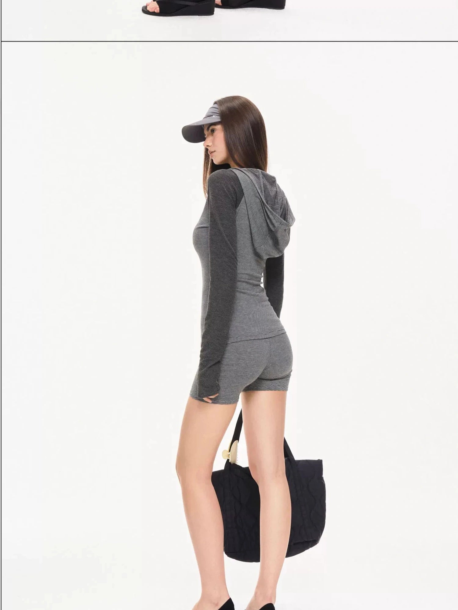 KVKV Yoga Clothing Brand - Stripe Texture Yoga Running Shorts