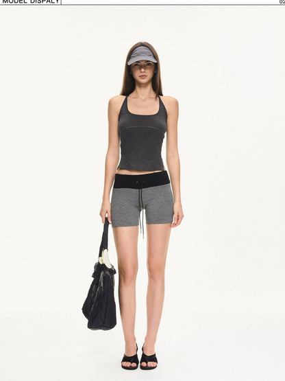 KVKV Yoga Clothing Brand - Stripe Texture Yoga Running Shorts