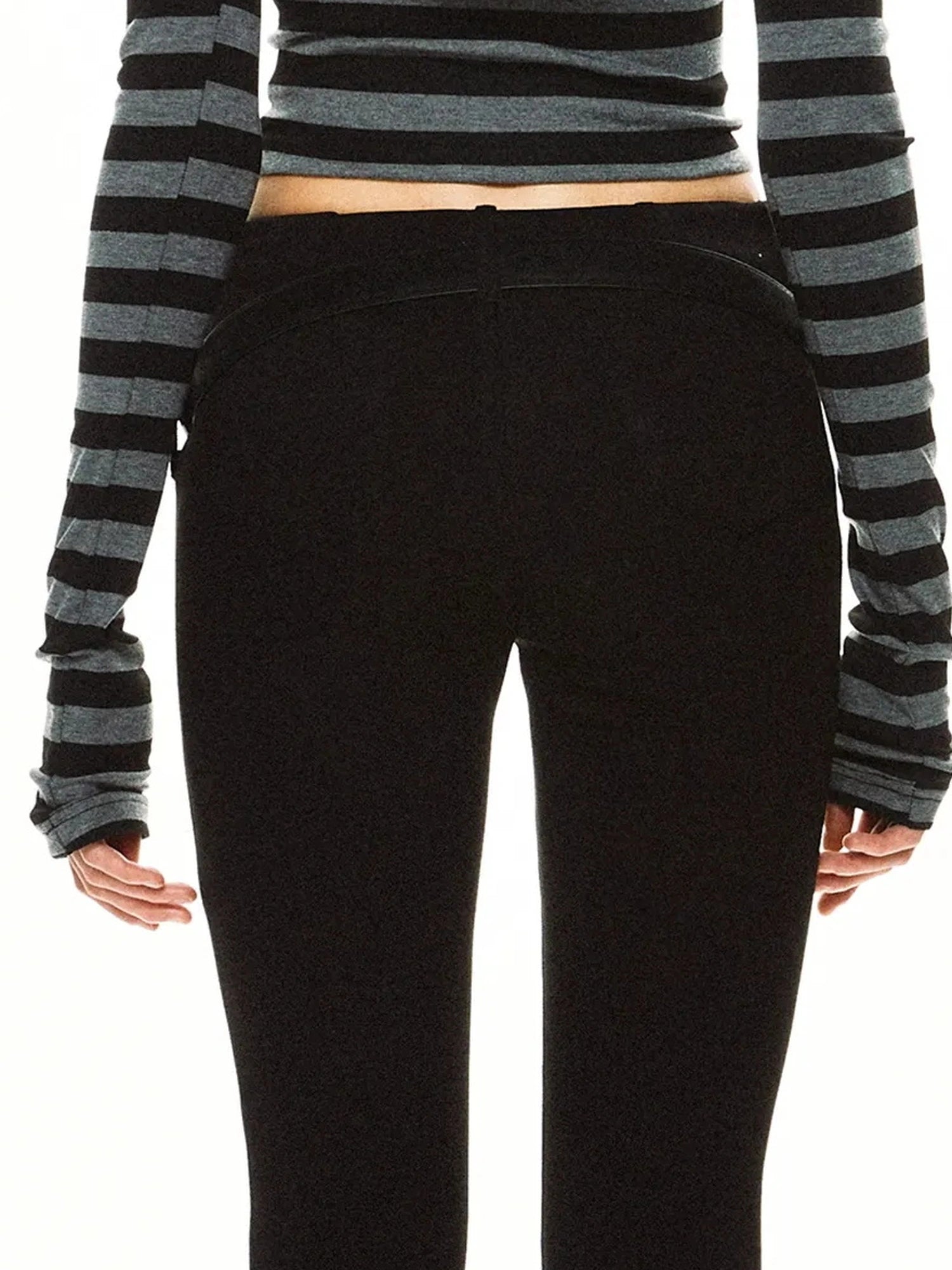 kvkv Striped Hoodie With Detachable Waistband