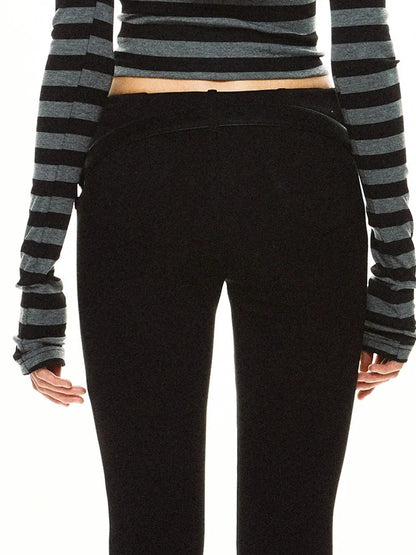 kvkv Striped Hoodie With Detachable Waistband