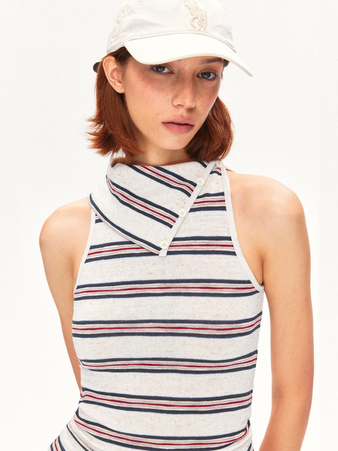 kvkv Striped Large Lapel Buttoned Women&