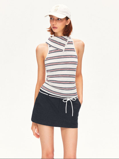 kvkv Striped Large Lapel Buttoned Women&