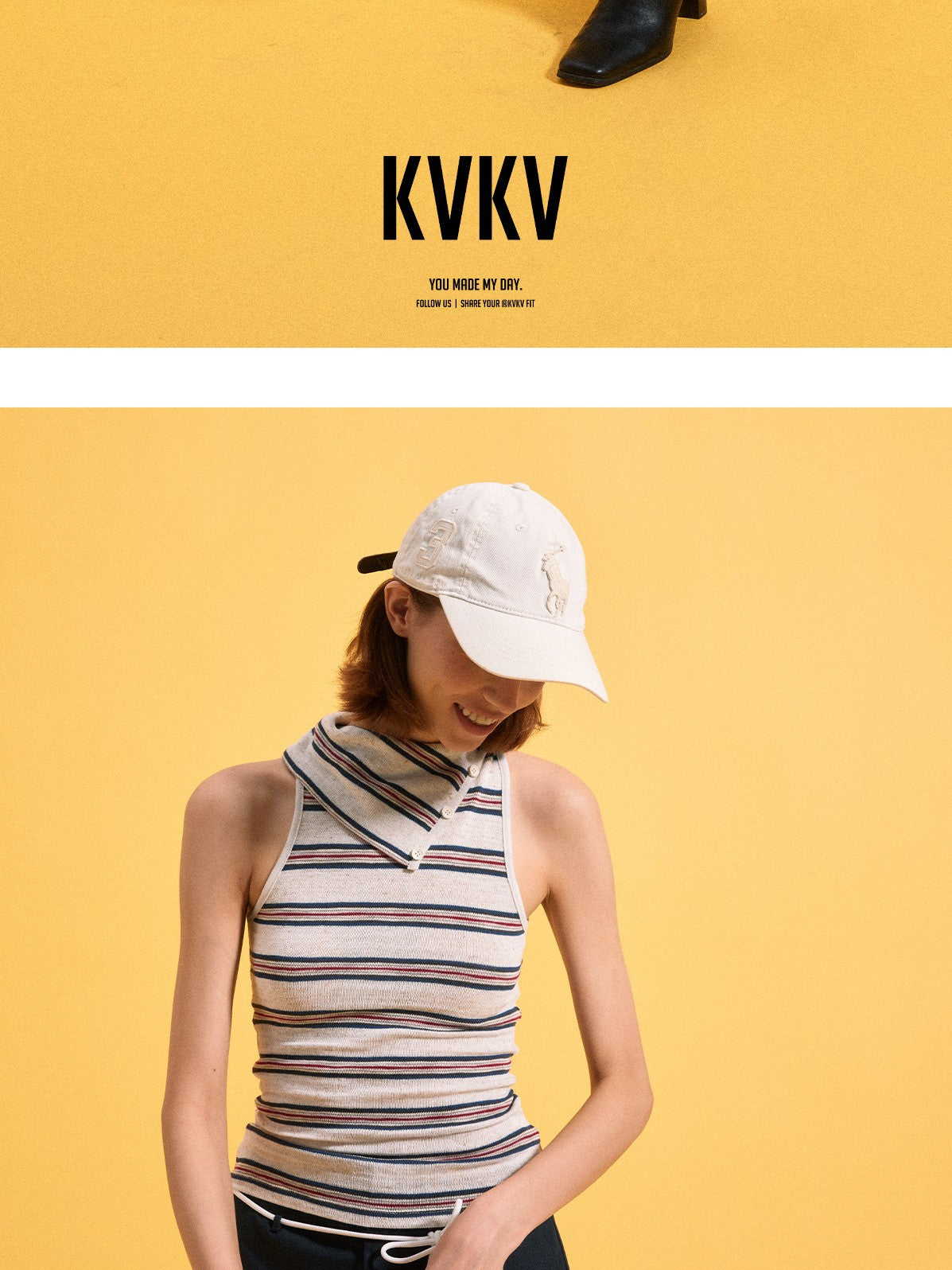 kvkv Striped Large Lapel Buttoned Women&