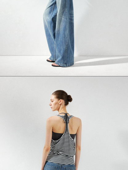 kvkv Striped Layered Tank Top Set
